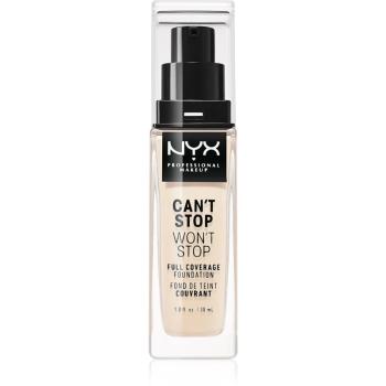 NYX Professional Makeup Can't Stop Won't Stop fond de ten cu acoperire ridicată culoare 01 Pale 30 ml