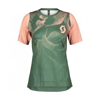 
                 SCOTT Tricou de ciclism cu mânecă scurtă - TRAIL VERTIC LADY - roz/verde  
            