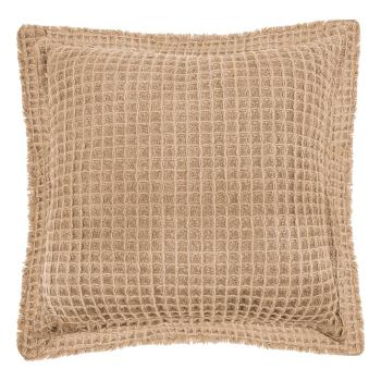 Pernă decorativă din bumbac Tiseco Home Studio Waffle, 45 x 45 cm, bej