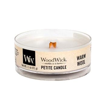 WoodWick Lumanare aromatică mică cu fitil din lemn Warm Wool 31 g