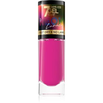 Eveline Cosmetics 7 Days Gel Laque Neon Lunacy lac de unghii cu stralucire neon culoare 84 8 ml