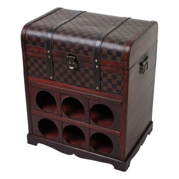 Dulap vinotecă maro număr sticle 6, 41x48 cm – Deco Pleasure