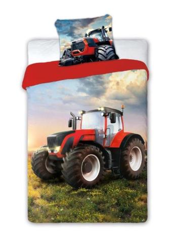 Așternut pentru bebeluși Tractor roșu