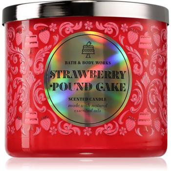 Bath & Body Works Strawberry Pound Cake lumânare parfumată 411 g