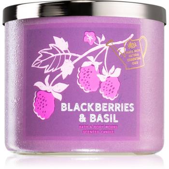 Bath & Body Works Blackberries & Basil lumânare parfumată 411 g