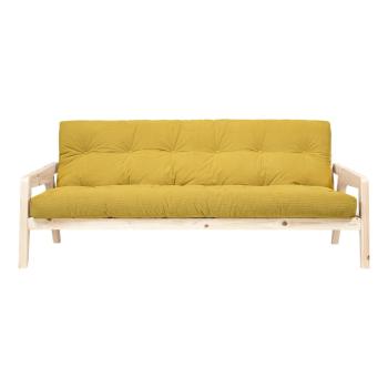 Canapea variabilă cu tapițerie din catifea reiată Karup Design Grab Raw/Honey