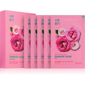 Holika Holika Pure Essence Damask Rose Masca hidratanta cu efect revitalizant sub forma de foaie 5x20 ml
