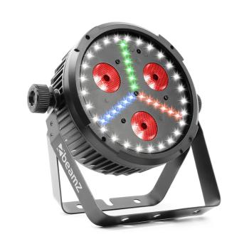 Beamz BX30, reflector PAR LED, 3x10w, 4în1, 27x smd w, 18x smd rgb led, negru