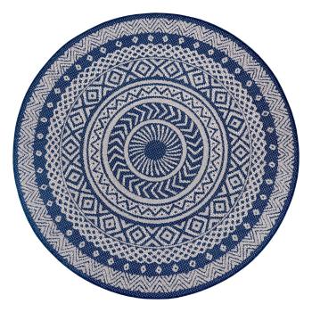 Covor exterior Ragami Round, ø 160 cm, albastru - gri