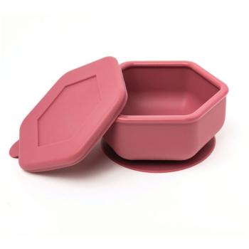 Tiny Twinkle Silicone Bowl castron Burgundy 4m+ 1 buc