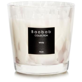 Baobab Pearls White lumânare parfumată 8 cm