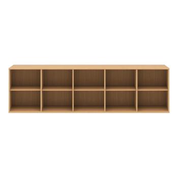 Bibliotecă în culoare naturală cu aspect de lemn de stejar suspendată 220x61 cm Mistral – Hammel Furniture