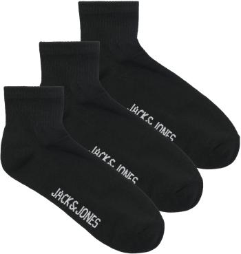 Jack&Jones 3 PACK - ciorapi pentru bărbați JACLEON 12257150 Black