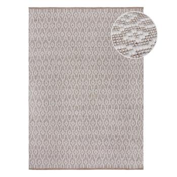 Covor gri deschis țesut manual din lână 80x150 cm Dream – Flair Rugs