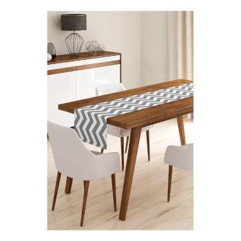 Napron din microfibră pentru masă Minimalist Cushion Covers Grey Stripes, 45 x 145 cm