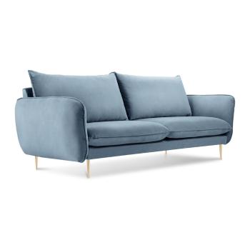 Canapea cu tapițerie din catifea Cosmopolitan Design Florence, albastru pal, 160 cm