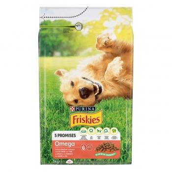 PURINA Friskies Omega, Vită și Pește, hrană uscată câini, 3kg