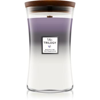 Woodwick Trilogy Amethyst Sky lumânare parfumată 609,5 g