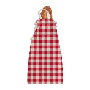 Sacoșă textilă pentru pâine Linen Couture Linen Bread Bag Red Vichy