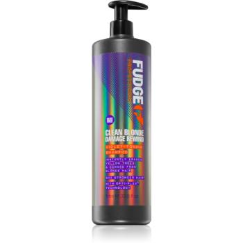 Fudge Clean Blonde Damage Rewind sampon tonifiant cu violete pentru parul blond cu suvite 1000 ml