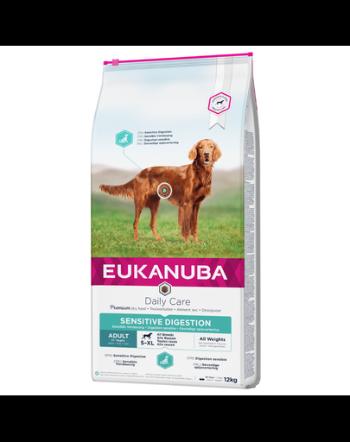 EUKANUBA Daily Care Adult Sensitive Digestion hrana uscata caini adulti cu sistem digestiv sensibil 12 kg