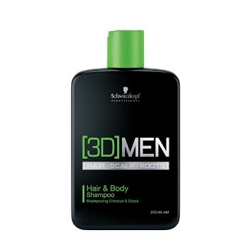 Schwarzkopf Professional Șampon și gel de duș pentru bărbați 3D (Hair & Body Shampoo) 250 ml