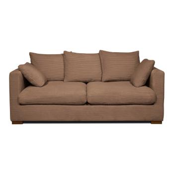 Canapea maro deschis cu tapițerie din catifea reiată  175 cm Comfy – Scandic