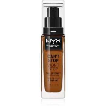 NYX Professional Makeup Can't Stop Won't Stop fond de ten cu acoperire ridicată culoare 22.3 Walnut 30 ml