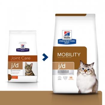 HILL'S Prescription Diet j/d Mobility, Pui, dietă veterinară pisici, hrană uscată, sistem articular, 1.5kg