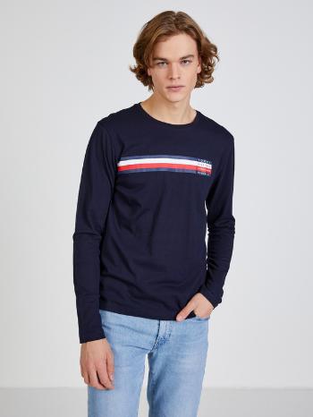 Tommy Hilfiger Sliced Bar Tricou Albastru