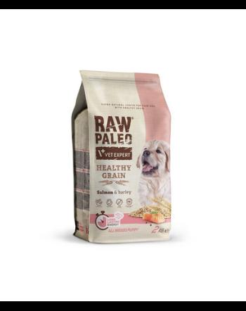 VETEXPERT RAW PALEO Heathy Grain Puppy Salmon 2 kg Hrana uscata pentru catei, cu somon