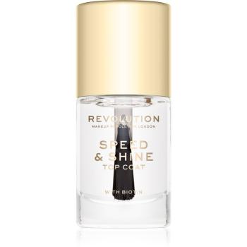 Makeup Revolution Speed & Shine lac de unghii cu uscare rapida translucid 10 ml
