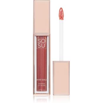 SOSU Cosmetics Shimmer Lip Glaze lip gloss hidratant strălucitor culoare Rose Gold 6 ml