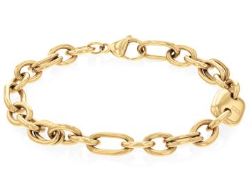 Tommy Hilfiger Brățară de modă din oțel placat cu aur Contrast Link Chain 2780788