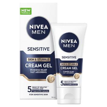 Nivea Gel cremos pentru piele sensibilă Sensitive (Skin & Stubble Cream Gel) 50 ml