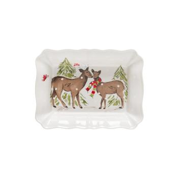 Vas de copt din gresie Casafina Deer Friends, 36 x 26 cm