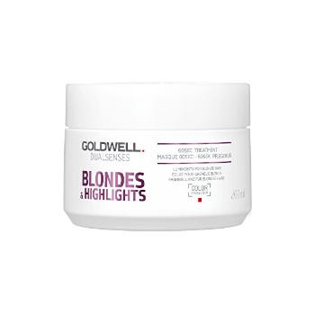 Goldwell Mască-tratament regenerantă pentru neutralizarea tonurilor galbene Dualsenses Blondes & Highlights (60 Sec Treatment) 500 ml