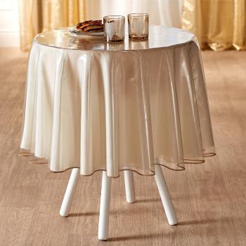 Husă de masă cu sclipici - auriu - Mărimea diametru 140cm