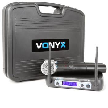 Vonyx WM521 2 canale sistem radio VHF incl. Cutie de transport