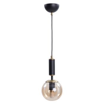 Lustră galben-negru cu abajur din sticlă ø 15 cm Hector – Squid Lighting