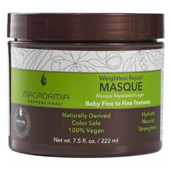 Macadamia Mască de reînnoire pentru toate tipurile de păr Weightless Repair (Masque) 222 ml