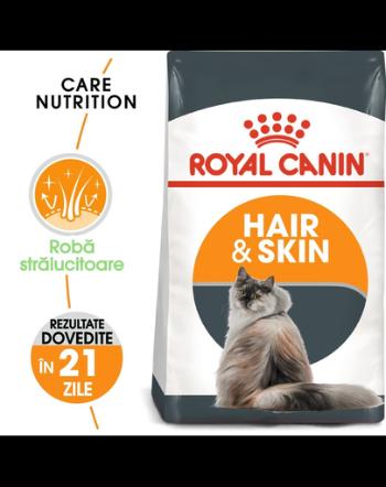 ROYAL CANIN Hair&amp;Skin Care Hrana uscata pentru pisici adulte, blana si piele sanatoasa 10 kg + CANIN Intense BEAUTY hrana umeda 85 g x 12