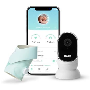 Owlet Monitor Duo Smart Sock 3 & Cam set pentru bebeluși Mint 1 buc