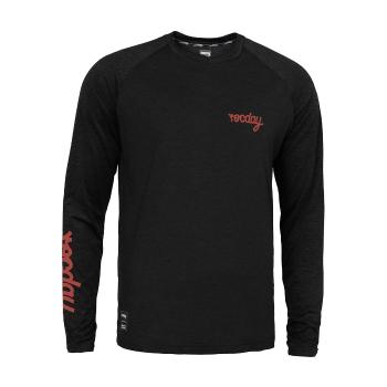 
                 ROCDAY Tricou de ciclism cu mânecă lungă de vară - EVO RACE - negru/roșu 
            