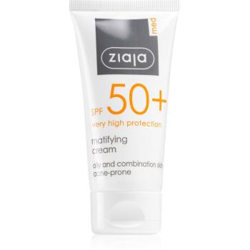 Ziaja Med Protecting UVA + UVB protectie solara mata pentru fata SPF 50+ 50 ml