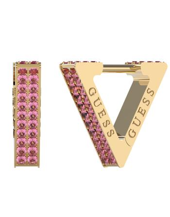 Guess Cercei triunghiulari placați cu aur Crazy Earrings JUBE03306JWYGFCT/U