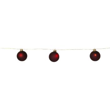 Decorațiune luminoasă burgundy ø 6 cm  de  Crăciun Bliss – Star Trading