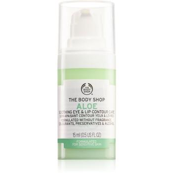 The Body Shop Aloe gel crema hidratant pentru conturul ochilor si buzelor 15 ml