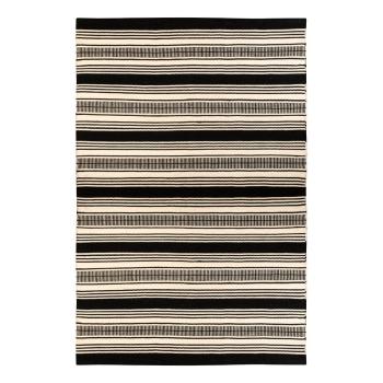 Covor reversibil pentru exterior din plastic reciclat Green Decore Zambezi, 160 x 230 cm, alb-negru