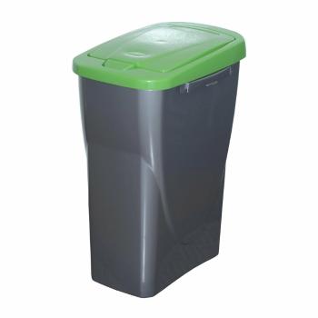 Coș pentru selectare deșeuri 61,5 x 42 x 25 cm, capac verde, 40 l